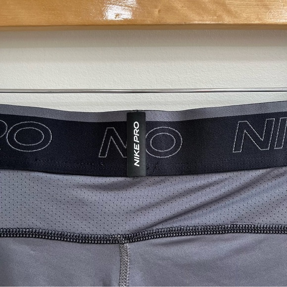 Nike Men's Pro Dri-Fit 3/4 Length Training Tights Gray Size Medium - Picture 7 of 12